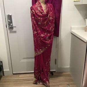 Pakistan Authentic 2 Piece Saree (includes petticoat) preowned, custom made